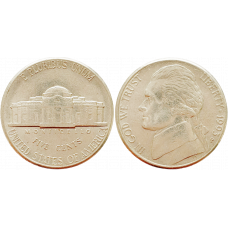 США 5 центов 1993 P год KM# A192 Jefferson Nickel