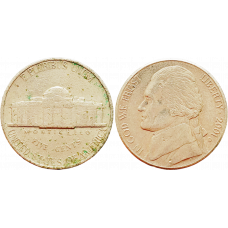 США 5 центов 2001 D год KM# A192 Jefferson Nickel