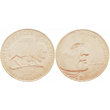 США 5 центов 2005 P год KM# 368 200 лет экспедиции Льюиса и Кларка - Бизон