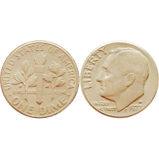 США 1 дайм 1977 D год KM# 195a Roosevelt Dime
