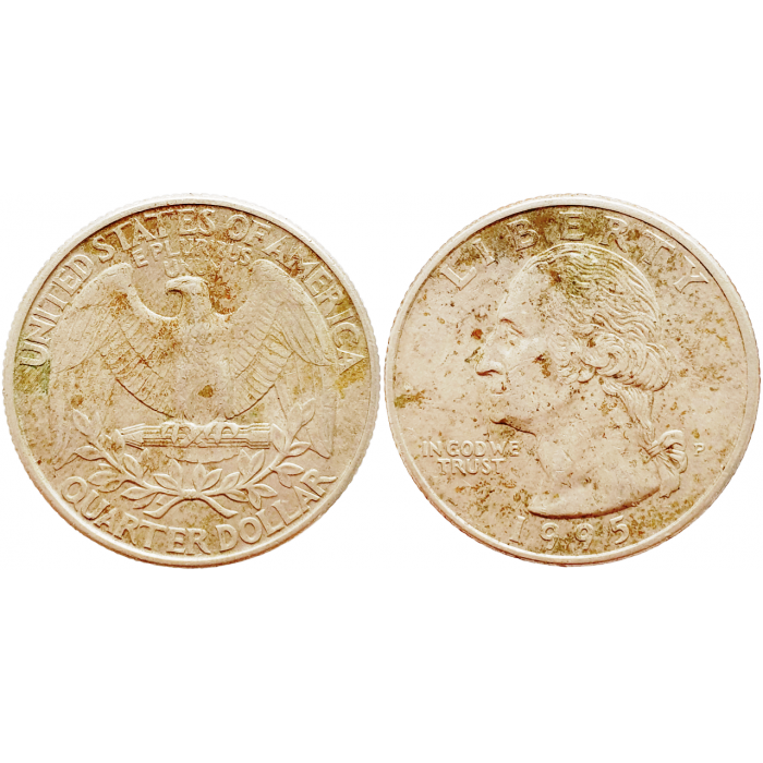 США 25 центов 1995 P год KM# 164a Вашингтонский квотер