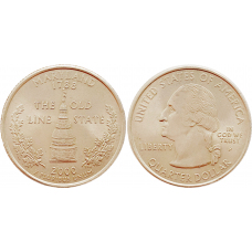 США 25 центов 2000 P год KM# 306 Мэриленд