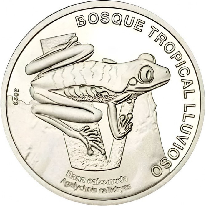 Коста-Рика 50 колонов 2023 год UC# 209 Красноглазая квакша