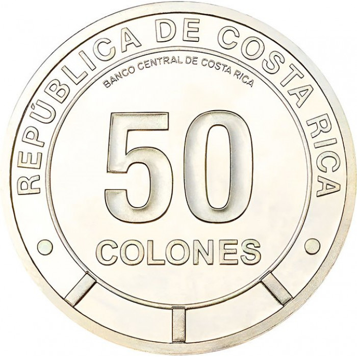 Коста-Рика 50 колонов 2023 год UC# 209 Красноглазая квакша