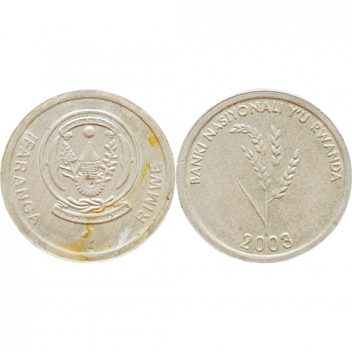 Руанда 1 франк 2003 год KM# 22