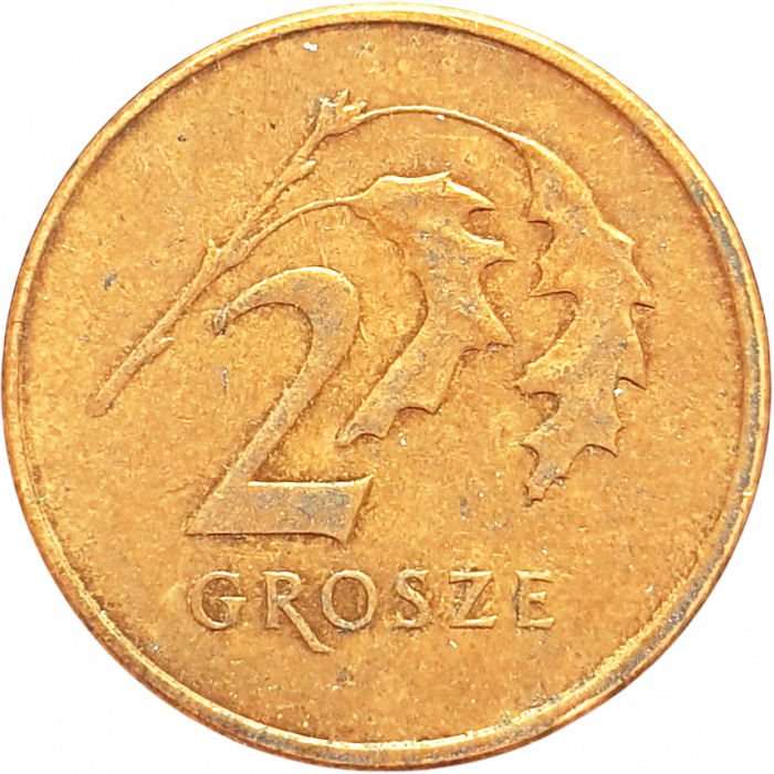 Польша 2 гроша 2008 год Y# 277