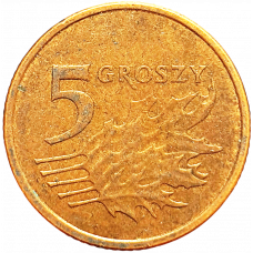 Польша 5 грошей 2007 год Y# 278