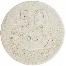 Польша 50 грошей 1965 год Y# 48.1