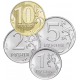 Россия 1 2 5 10 рублей 2018 ММД год UNC Набор 4 монеты