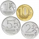Россия 1 2 5 10 рублей 2019 ММД год UNC Набор 4 монеты