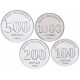 Индонезия 100 200 500 1000 рупий 2016 год Набор из 4 монет