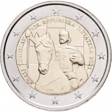 Хорватия 2 евро 2025 год UNC UC# 103 1100 лет Королевству Хорватии и коронации короля Томислава