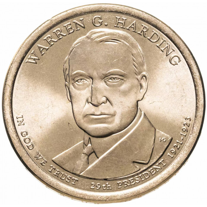 США 1 Доллар 2014 P год UNC Президенты № 29 Уоррен Гардинг (1921–1923) США 1 Доллар 2014 P год UNC Президенты № 29 Уоррен Гардинг (1921–1923)