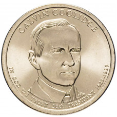 США 1 Доллар 2014 P год UNC Президенты № 30 Калвин Кулидж (1923–1929)