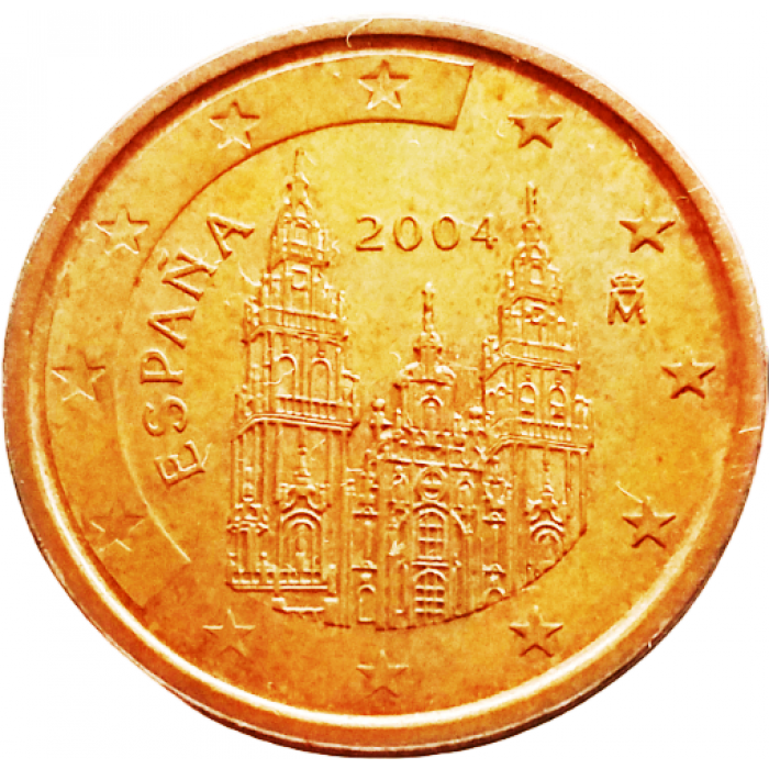 Испания 2 евроцента 2004 год KM# 1041 Испания 2 евроцента 2004 год KM# 1041