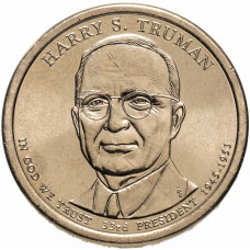 США 1 Доллар 2015 P год UNC Президенты № 33 Гарри Трумэн (1945–1953)