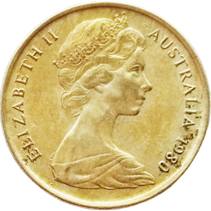 Австралия 5 центов 1980 год KM# 64 Австралия 5 центов 1980 год KM# 64