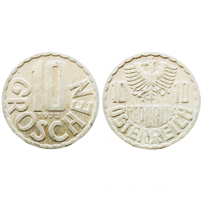 Австрия 10 грошей 1973 год KM# 2878
