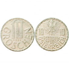 Австрия 10 грошей 1992 год KM# 2878