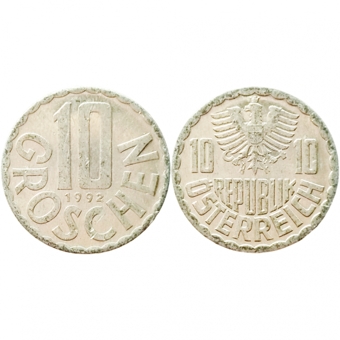 Австрия 10 грошей 1992 год KM# 2878