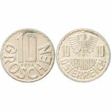 Австрия 10 грошей 1996 год KM# 2878