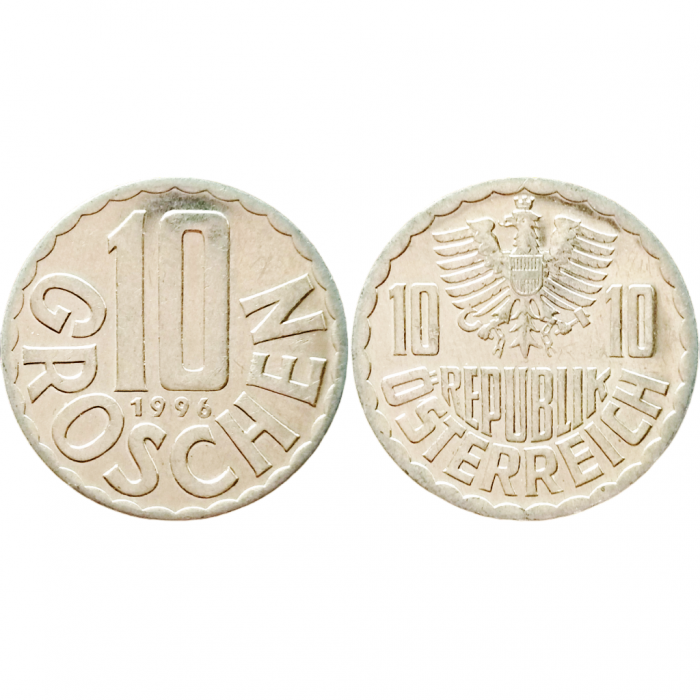 Австрия 10 грошей 1996 год KM# 2878