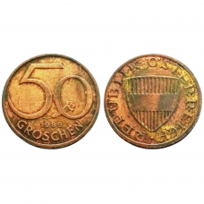 Австрия 50 грошей 1989 год KM# 2885