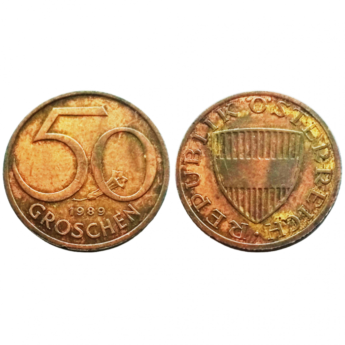 Австрия 50 грошей 1989 год KM# 2885