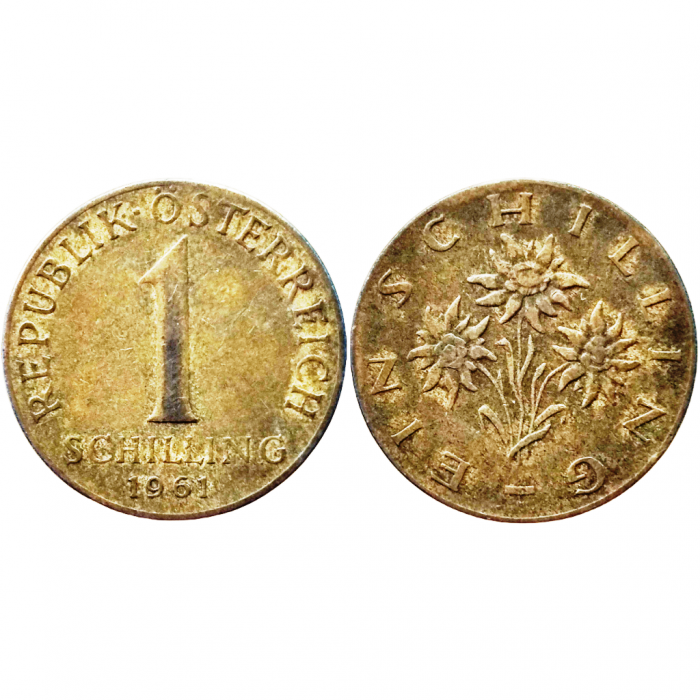Австрия 1 шиллинг 1961 год KM# 2886