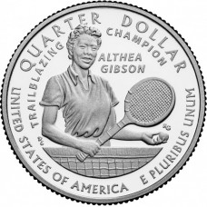 США 25 центов 2025 D год UNC №20 Американские женщины Алтея Гибсон