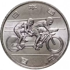 Япония 100 йен 2020 год UC# 109 Токио 2020 - Велоспорт