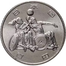 Япония 100 йен 2020 год UC# 110 Токио 2020 - Регби на колясках