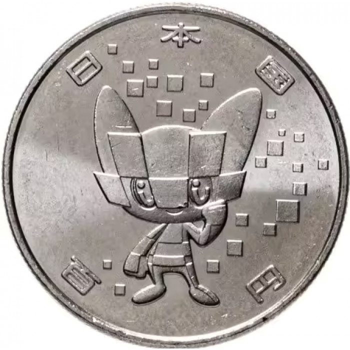 Япония 100 йен 2020 год UC# 111 Токио 2020 - Мирайтова