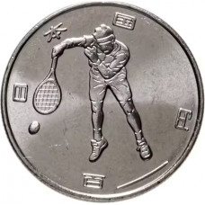 Япония 100 йен 2020 год UC# 113 Токио 2020 - Большой теннис