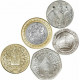 Гибралтар 10 20 50 пенсов 1 2 фунта 2023-2024 год Набор 5 монет