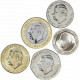 Гибралтар 10 20 50 пенсов 1 2 фунта 2023-2024 год Набор 5 монет