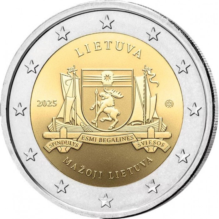 Литва 2 евро 2025 год UC# 118 Литовские этнографические регионы - Малая Литва