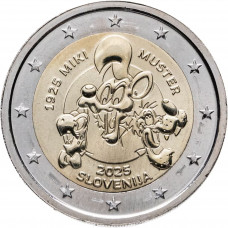 Словения 2 евро 2025 год UC# 112 Мики Мустер
