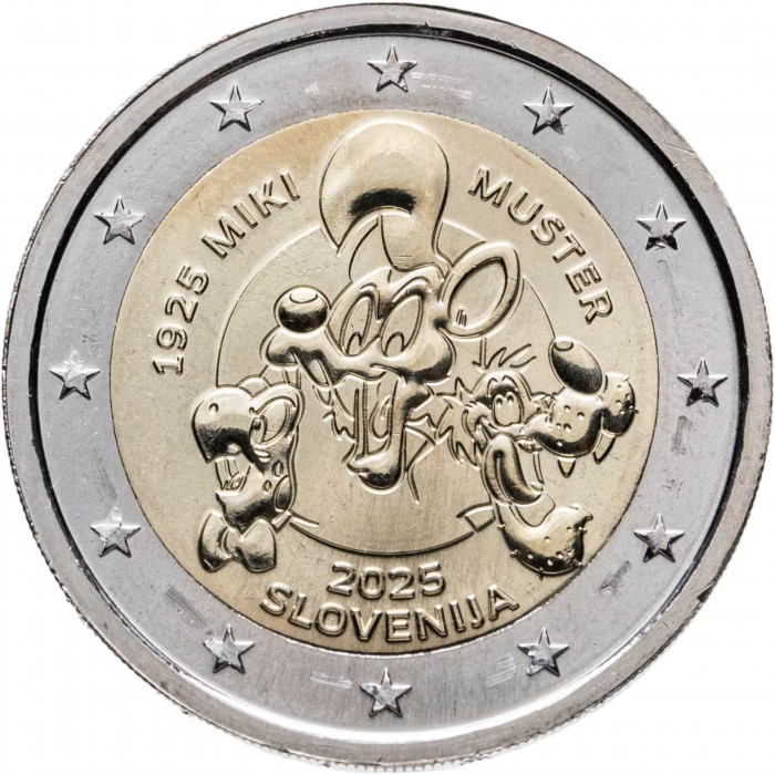 Словения 2 евро 2025 год UC# 112 Мики Мустер