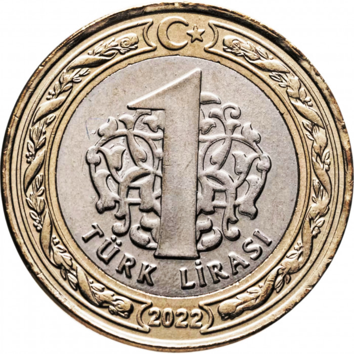Турция 1 лира 2022 год 100 лет великому наступлению UNC UC# 422