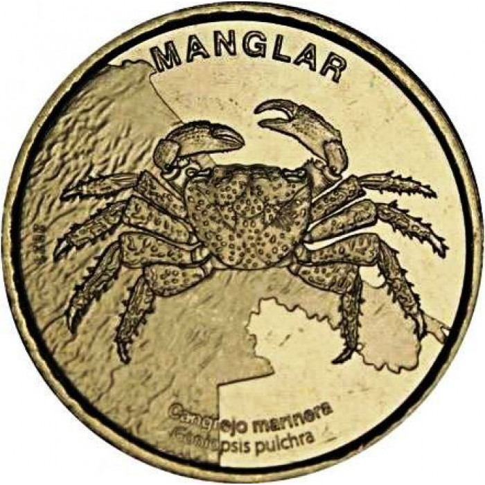 Коста-Рика 50 колонов 2023 год Мангровый краб-скакун UNC UC# 225