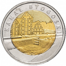 Польша 5 злотых 2015 год UNC Y# 926 Быдгощский канал