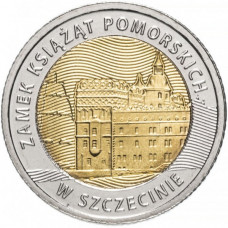 Польша 5 злотых 2016 год UNC Y# 950 Штеттинский замок