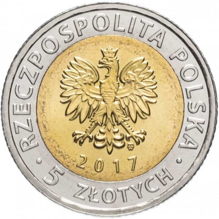 Польша 5 злотых 2017 год Часовня Святой Троицы в Люблине UNC Y# 975