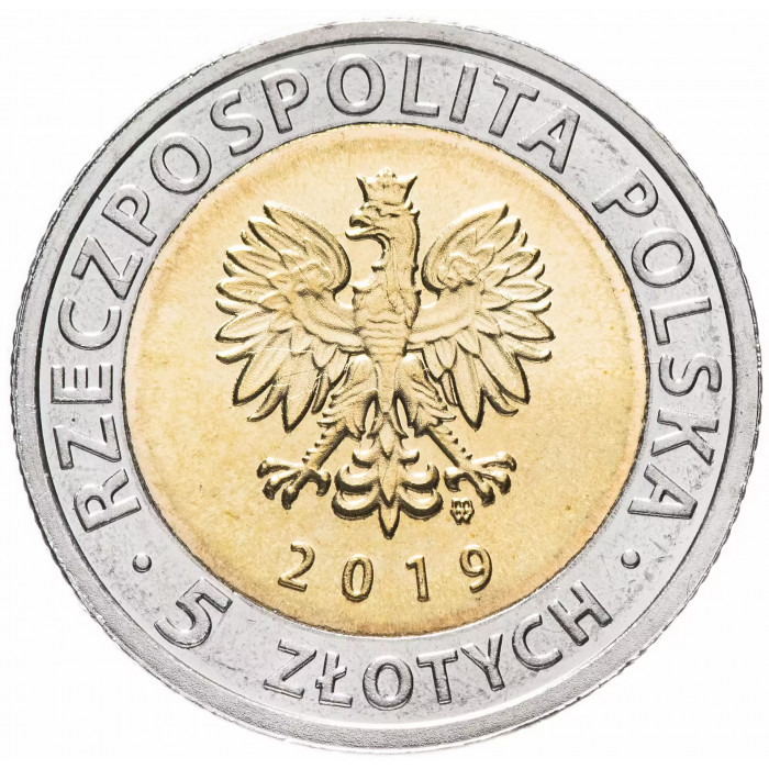 Польша 5 злотых 2019 год Памятники Фромборка UNC UC# 105