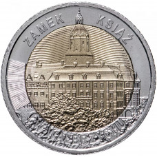 Польша 5 злотых 2021 год UNC UC# 110 Замок Ксёнз в Валбжихе