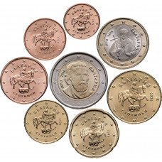 Болгария 1 2 5 10 20 50 евроцентов 1 2 евро 2026 год Набор из 8 монет