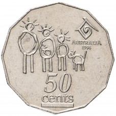 Австралия 50 центов 1994 год KM# 257 Международный год семьи