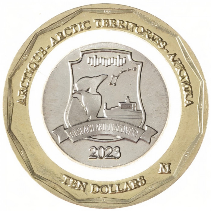 Арктические территории 10 долларов 2023 год Гренландский кит