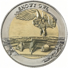 Арктические территории 5 долларов 2023 год Полярная сова